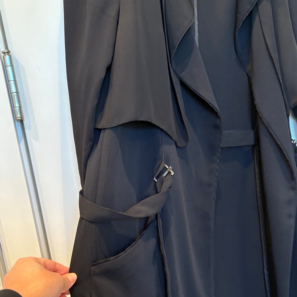 Zara Basic Black lightweight trench - image 5